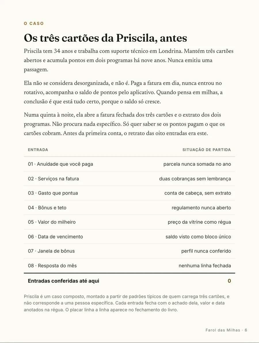 Página real do guia: O caso