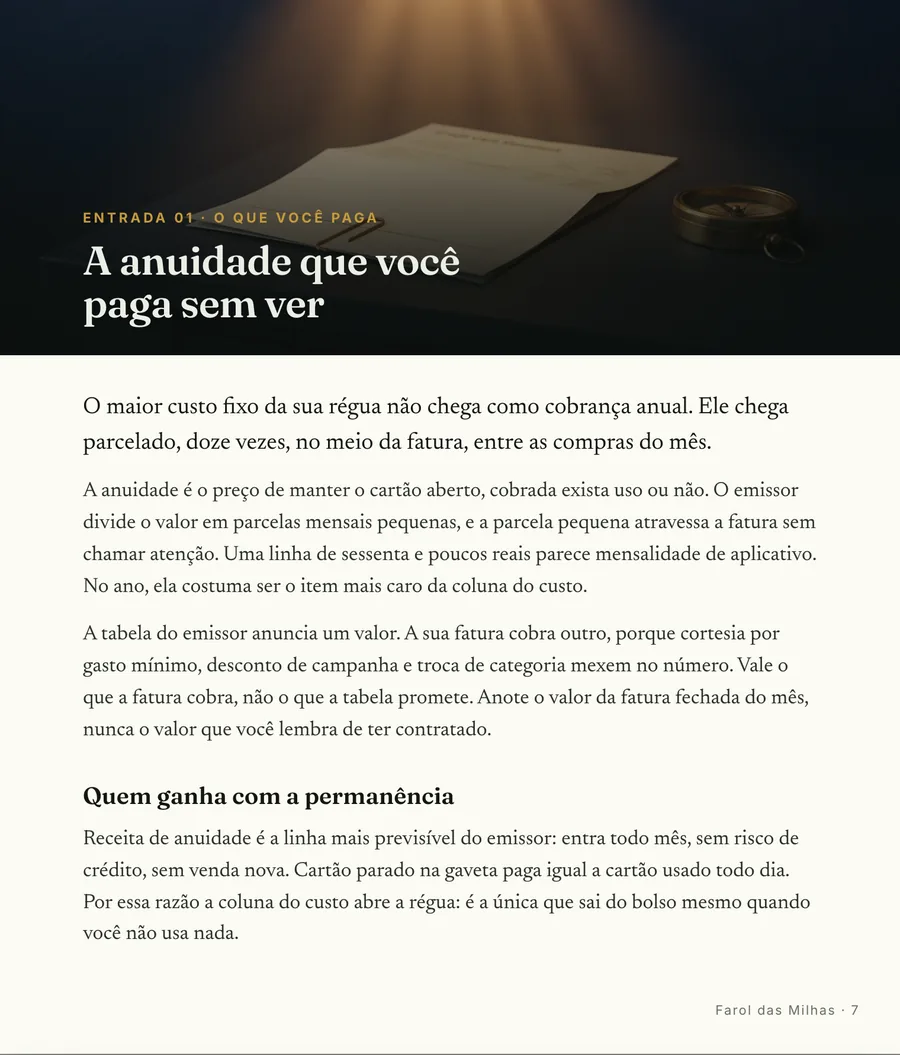 Página real do guia: Abertura de entrada